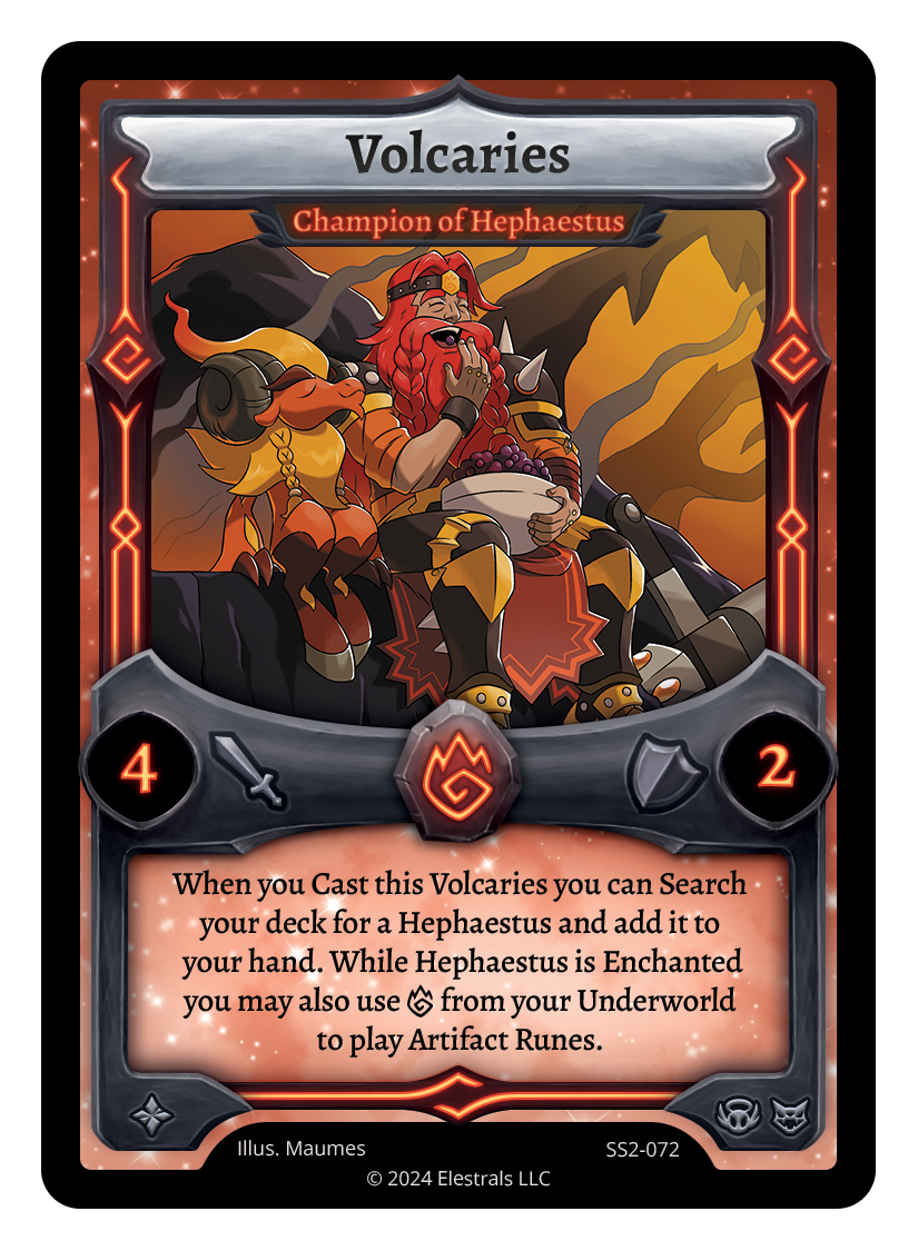 Elestrals SS2 Volcaries-Champion of Hephaestus