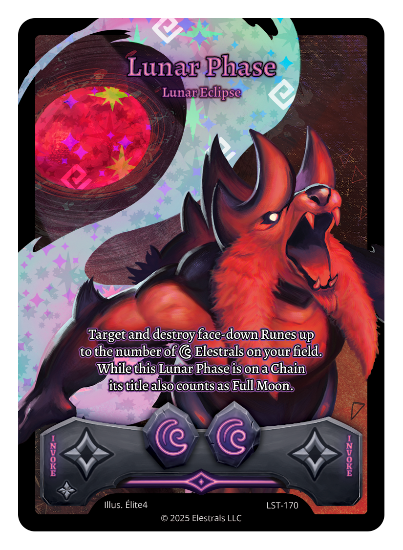 Elestrals Full Art Lunar Phase-Lunar Eclipse